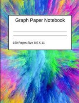 Graph Paper Notebook 150 Pages Size 8.5 X 11 Tie Dye