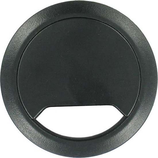 Kabeldoorvoer - Kunststof - 60 mm - Zwart - Borstelafdichting