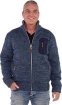 BJØRNSON EVEN Gebreid Noors Vest Acryl Winddicht Heren - Maat S - Denim Blauw