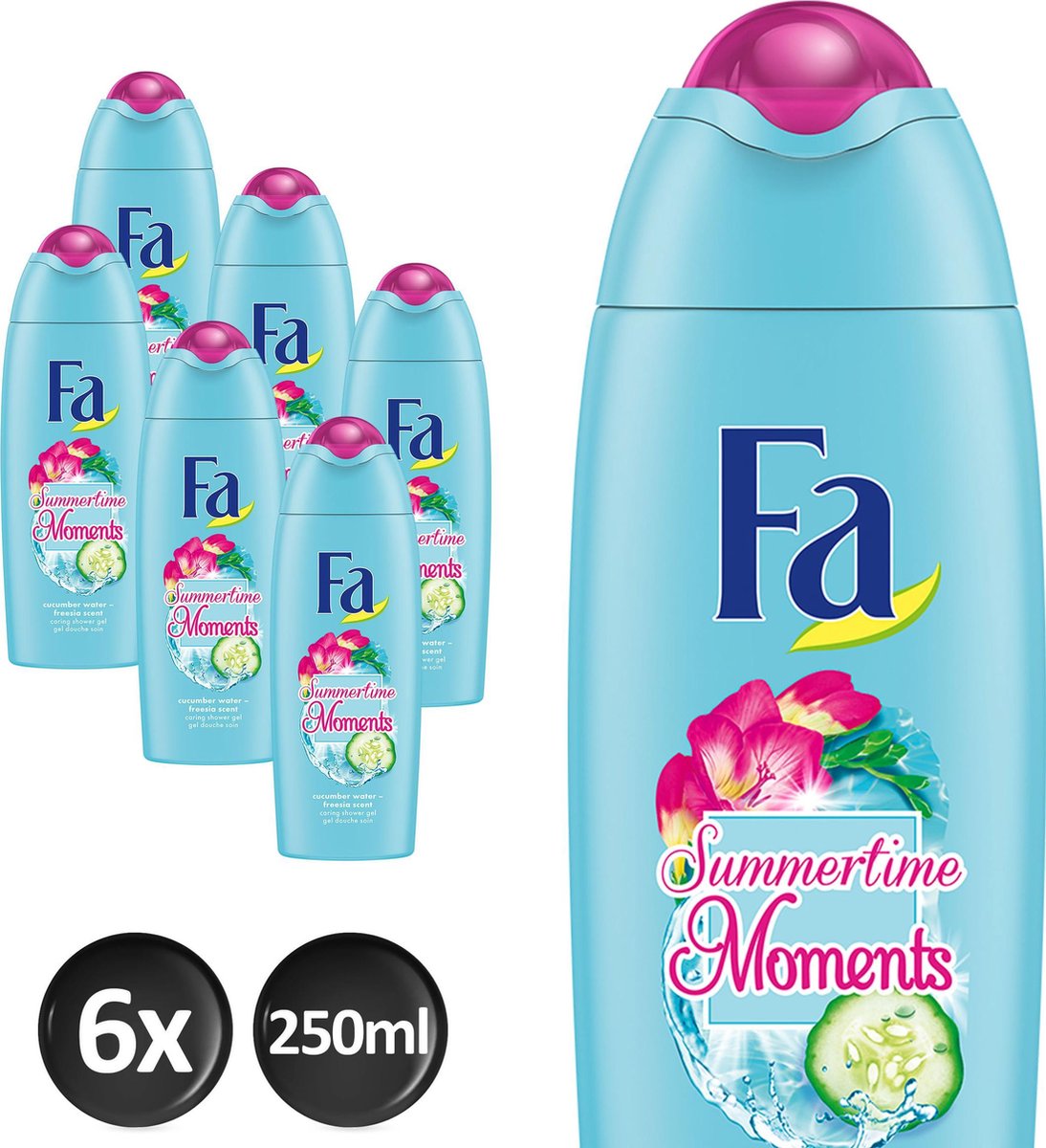 6x Fa Douchegel - Summertime Moments 250 ml