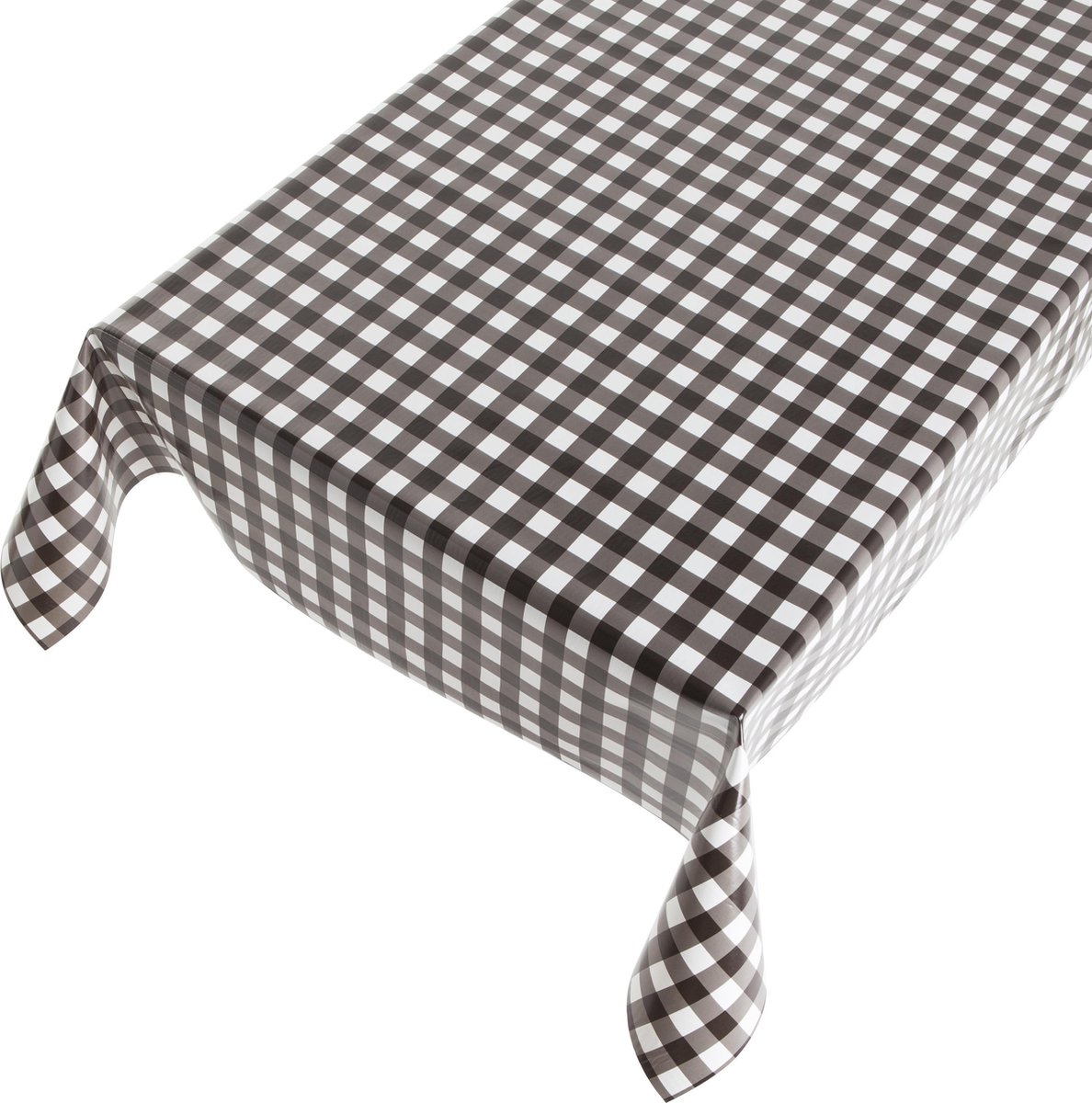 2LIF PVC Tafelkleed Vito block black - 140 x 245cm