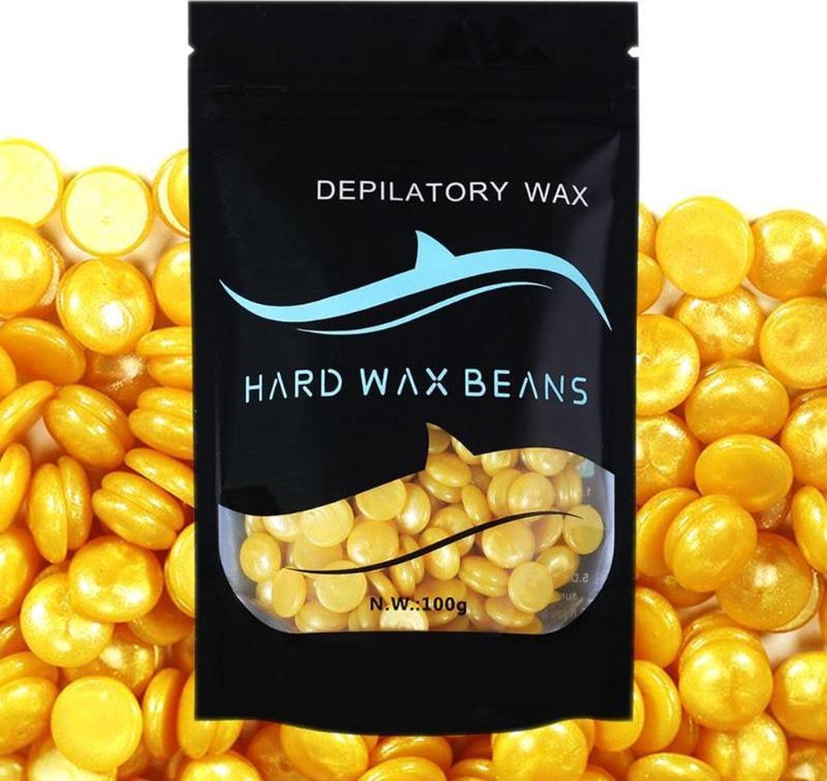 Wax Bonen - Ontharing Wax - Wax Heater - Harskorrels voor Hars - Natuurlijke Bonen - Pearlite Gold 100GR