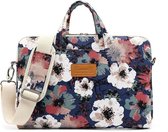 Canvaslife Briefcase MacBook Air/Pro 13 inch Hoes - navy rose