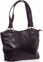 Luxe Tas - Echt Leer / Leder - 40x28x11 cm - Zwart - Dielay