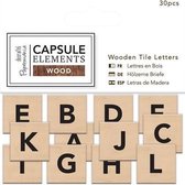 Houten Tegel Letters (30  stuks) - Elements Wood