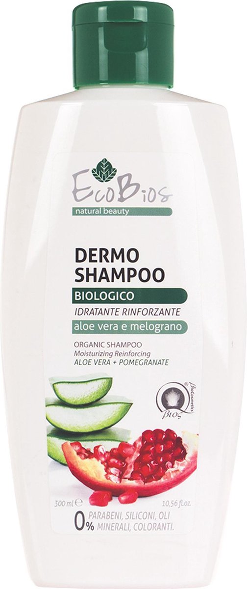 Natuurlijke shampoo met Aloevera en Granaatappel (300 ml)