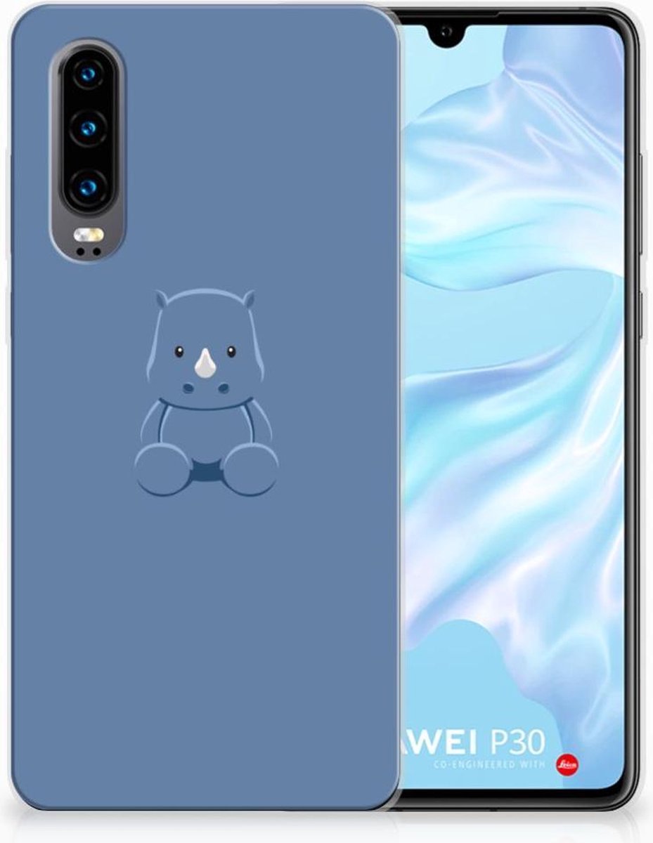 Huawei P30 Telefoonhoesje met Naam Baby Rhino