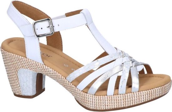 Gabor MASTIAR Wit / Zilver - Gratis levering | Spartoo.nl ! - Schoenen  Sandalen Dames € 109,00