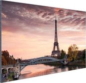Morning twilight over Paris Aluminium 30x20 cm - petit - Tirage photo sur aluminium (décoration murale métal)