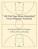 100 Full Page Blank Basketball Court Diagrams Notebook