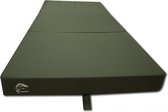 Logeermatras - camping matras - veld matras - opvouwbaar - 80 x 200 x 10 - donker groen