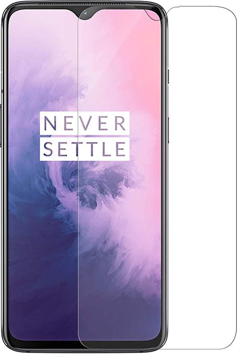 Screenprotector geschikt voor OnePlus 7 Screenprotector Tempered Glass - Clear Transparant - EPICMOBILE