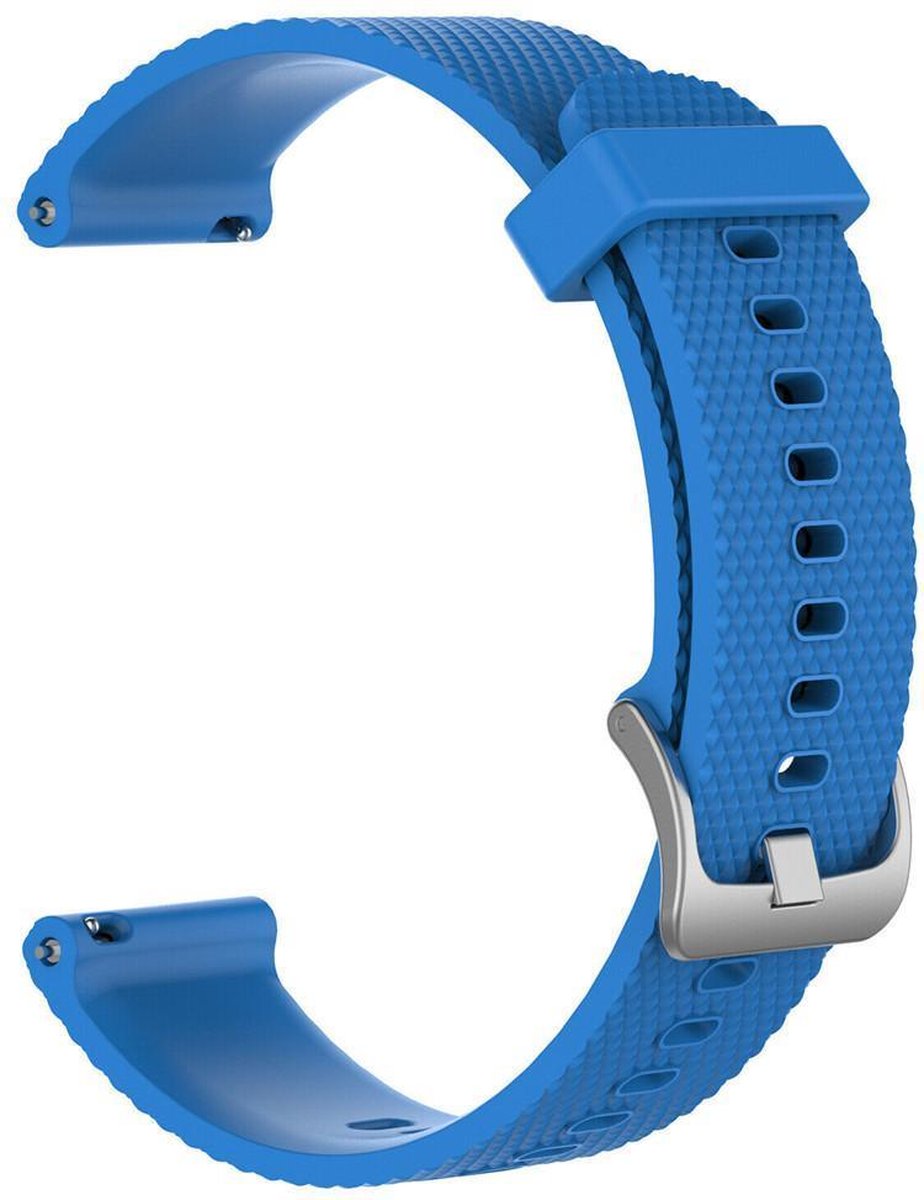KELERINO. Siliconen bandje geschikt voor Garmin Vivoactive 3 - Lichtblauw - Large