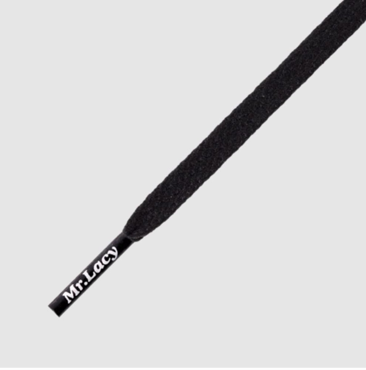 Mr Lacy - Schoenveters - Veters - Skinnies - Plat - Smal - zwart - veterlengte 120 cm