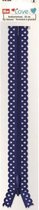 Prym love rits Lace kant rits 20 cm - donker blauw