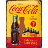 3D metalen Wandbord "Coca Cola Delicious Refreshing" 30x40cm