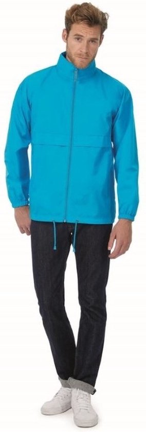 Vêtements de pluie pour hommes - Veste coupe-vent / imperméable Sirocco en bleu aqua - adultes 2XL (56) aqua