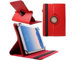 360 Rotating Book Case Universele Tablethoes - Geschikt voor Medion 10,1 LifeTab - Rood