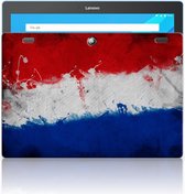 Siliconen Hoesje Bumper Lenovo Tab 10 | Tab 2 A10-30 Backcase Nederlandse Vlag met doorzichte zijkanten