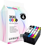 Inktdag inktcartridges voor Epson 35 XL / Epson 35XL, multipack van 4 kleuren (1*BK, C, M en Y) voor Epson WorkForce Pro WF-4740, WF-4730, WF-4720, WF-4725 mét chip