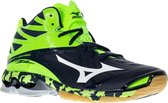 Mizuno Wave Lightning Z2 Mid  Sportschoenen - Maat 43 - Unisex - groen/zwart/wit