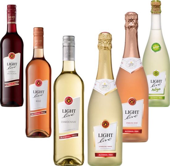 Light Live Alcoholvrije Wijn probeer Pakket van 6 flessen