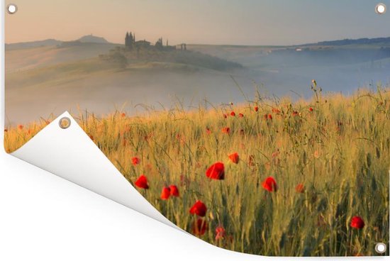 Poster Paysage en Italie Toscane Jardin 90x60 cm - Toile de jardin / Toile d'extérieur / Peintures d'extérieur (décoration de jardin)