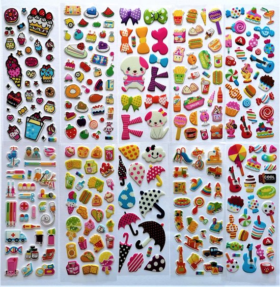 Bestaan Binnenwaarts verzameling Super leuke 10 vellen stickers - Hoge kwaliteit kinderstickers - Snoep  Dokter Muziek | bol.com