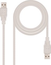USB 2.0 Cable NANOCABLE 10.01.0303 Beige (2 m)