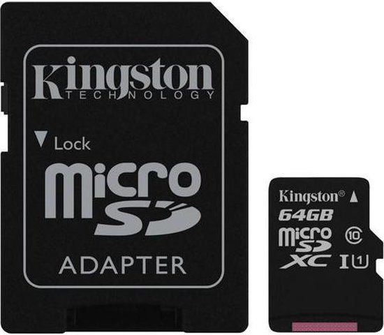 64 Go Kingston Canvas Go Plus Micro SDXC Classe 10 UHS-I Carte Mémoire 