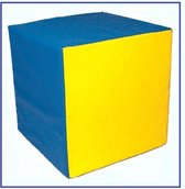 Vierkant kubus 50x50x50 cm - Speel, Bouw & Zit schuim blokken / kussens / elementen / foam