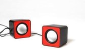 Media-Tech 6W stero speakers USB rood