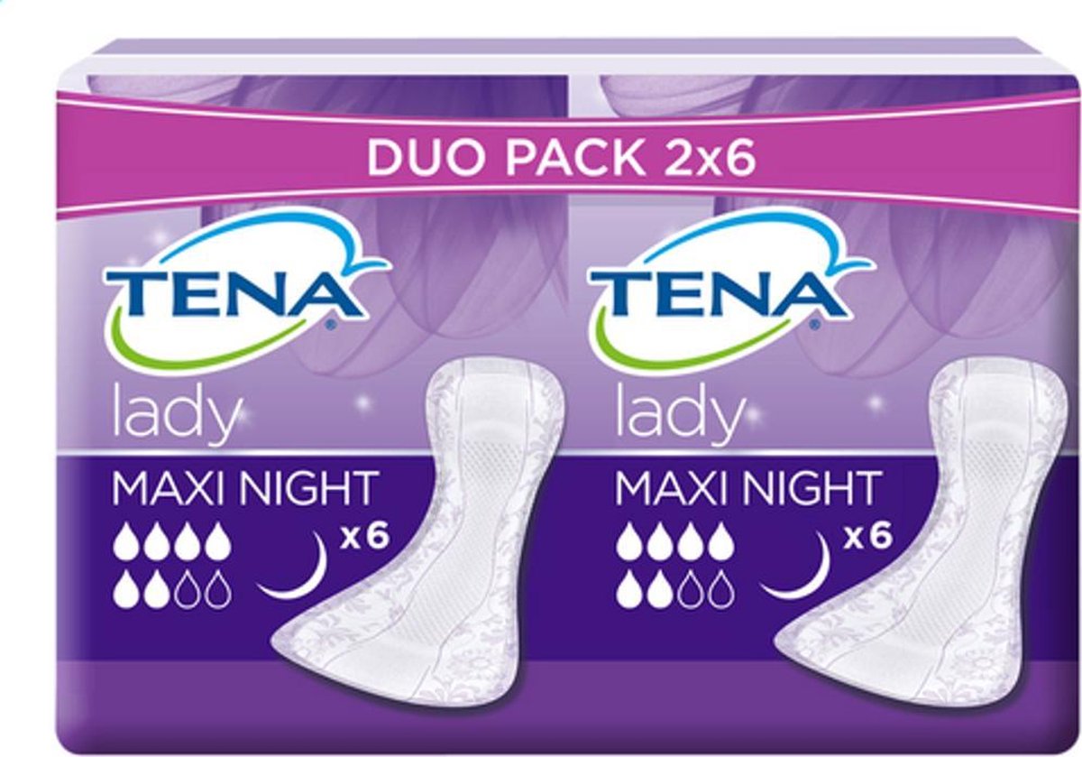 Goedkoopste Tena Lady Maxi Night - 12 nachtverbanden (2x6