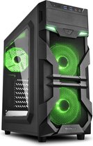 Sharkoon VG7-W | GAMING ATX PC Case | Behuizing met Groene Led