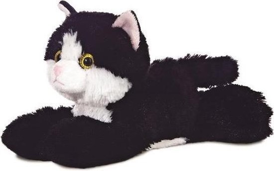 martelen Overvloed Demonteer Pluche zwart/witte kat/poes knuffel 20 cm - Poezen/katten huisdieren  knuffels -... | bol.com