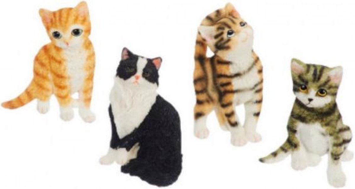 Leuke kat koelkastmagneten, 6 liggende, mollige kitten, koelkastmagneten, mini Kawaii decoratieve magneten voor thuis, keuken, kantoor, klaskluisjes, whiteboard, cadeau voor magneten, verzamelaar