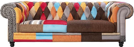 Obsessie bijl fout Patchwork Chesterfield bank | bol.com