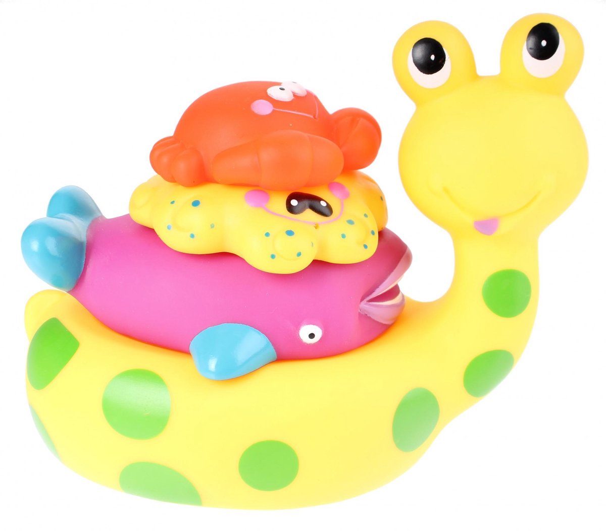 Eddy Toys Baddier: Slak Met Vriendjes 17 Cm Geel