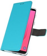 Bestcases Étui pour téléphone avec porte-cartes Samsung Galaxy J8 (2018) - Blauw