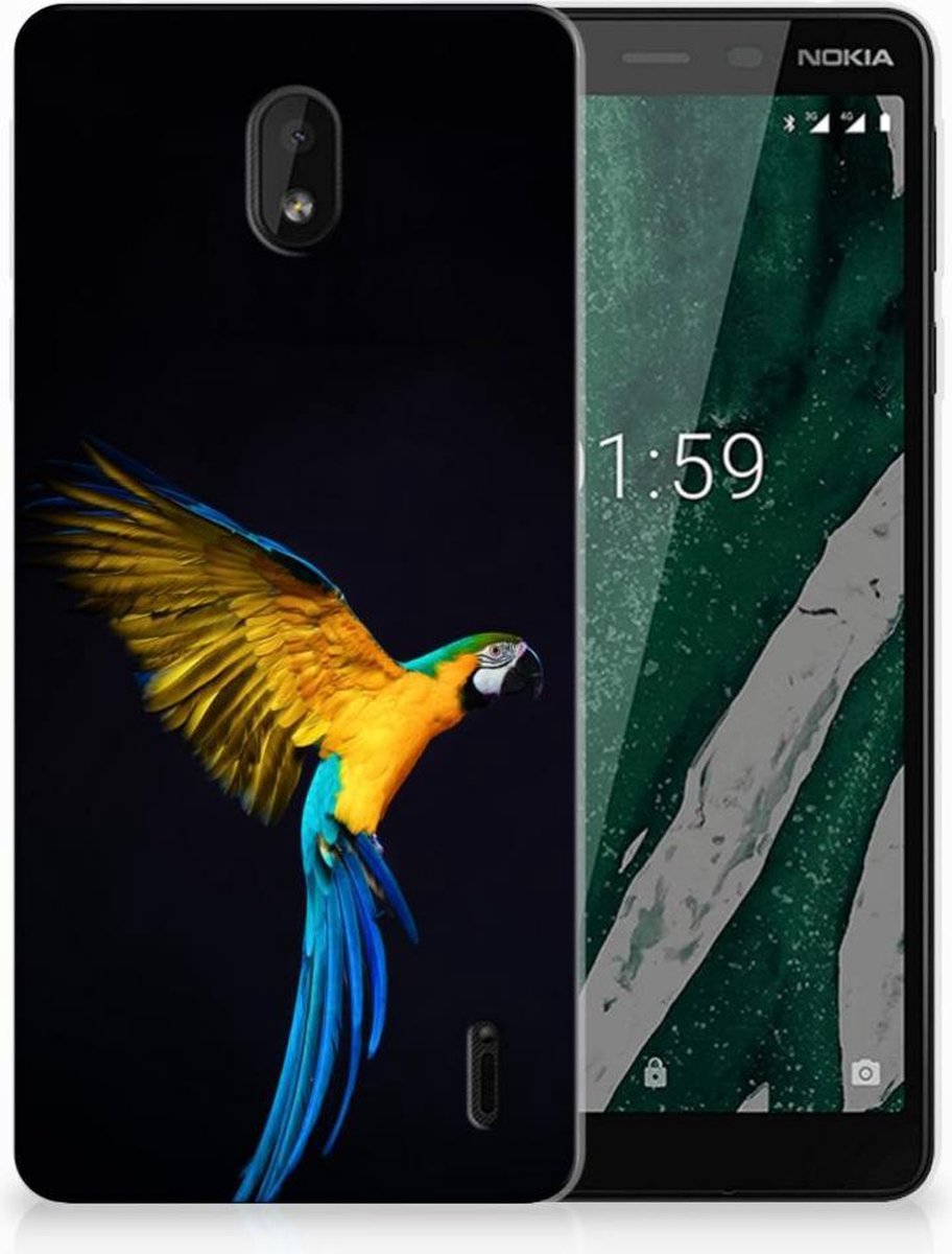 Nokia 1 Plus TPU Hoesje Papegaai