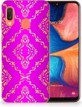 Geschikt voor Samsung Galaxy A20e TPU Hoesje Barok Roze
