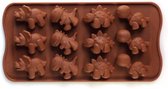 Chocoladevorm mal Dino - Dinosaurus siliconen vorm voor ijsblokjes chocolade fondant - LeuksteWinkeltje