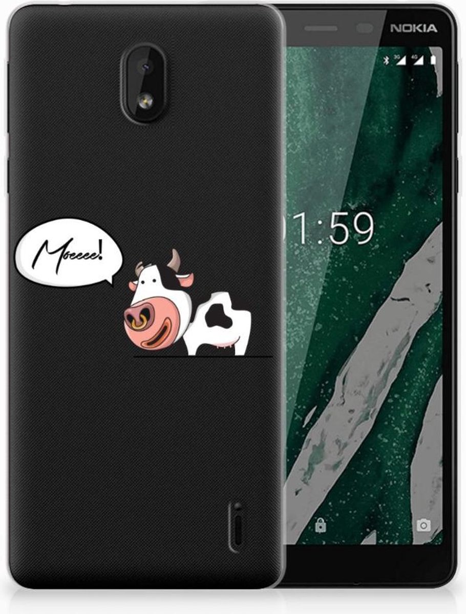 Nokia 1 Plus Telefoonhoesje met Naam Cheeky Cow
