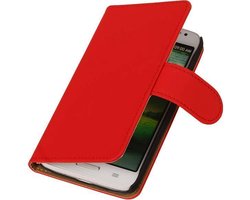 Sony Xperia Z2  Book Case Effen Rood Hoesje