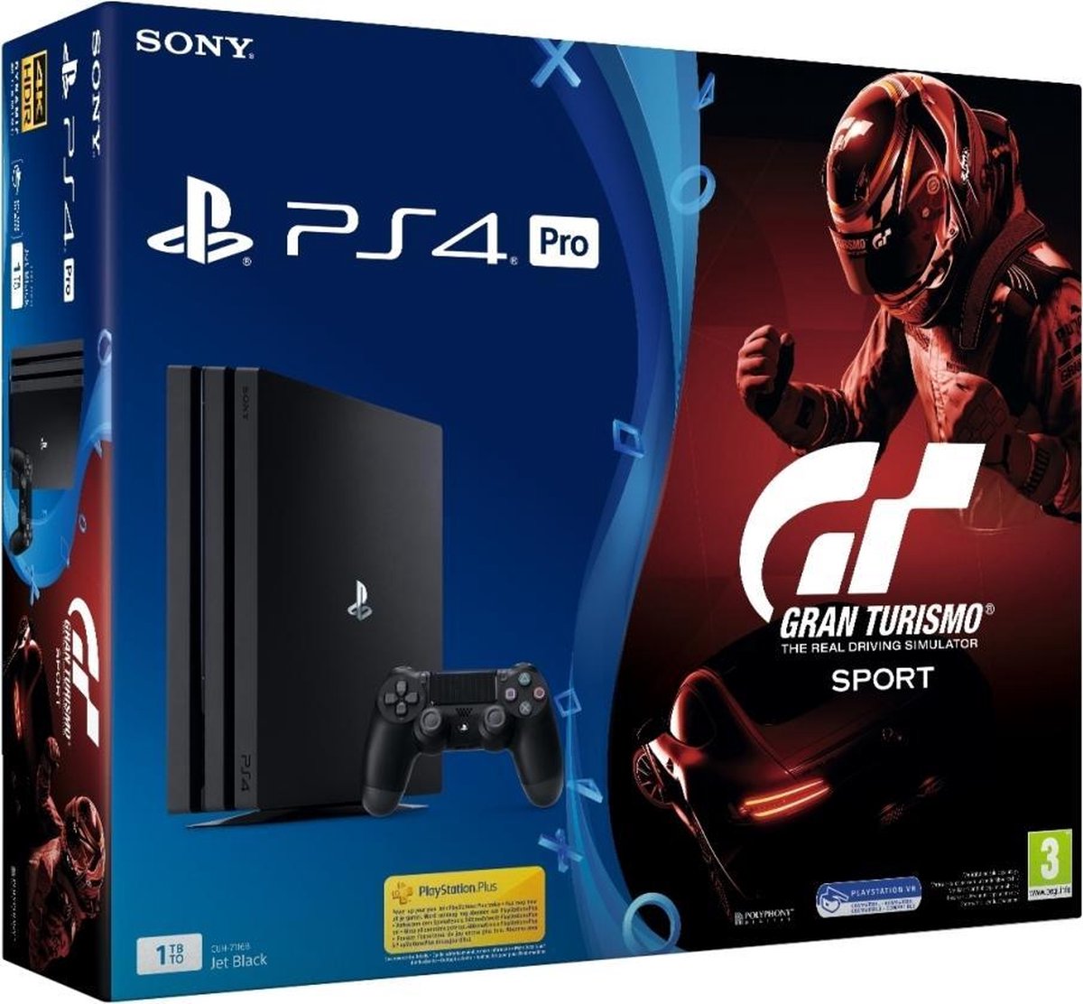 Sony PlayStation 4 Pro Console + Gran Turismo Sport - 1TB - Zwart - Sony