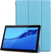 Tri-Fold Book Case - Huawei MediaPad T5 10 Hoesje - Lichtblauw