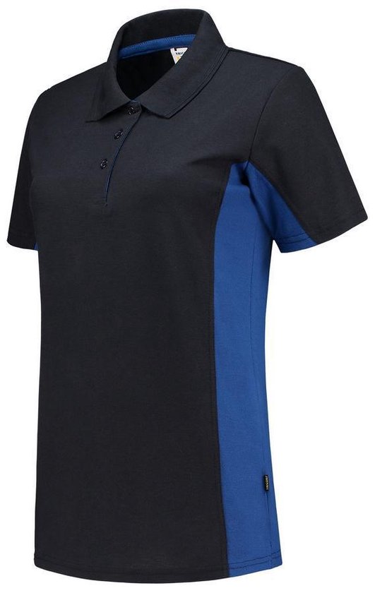 Tricorp poloshirt bi-color dames - 202003 - navy / koningsblauw - maat L