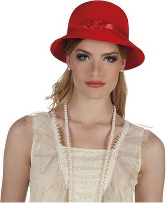 Rood dames hoedje met lintje | bol.com