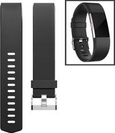 Bandje Geschikt Voor Fitbit Charge 2 - Siliconen Armband / Polsband / Strap Band / Sportband - Zwart