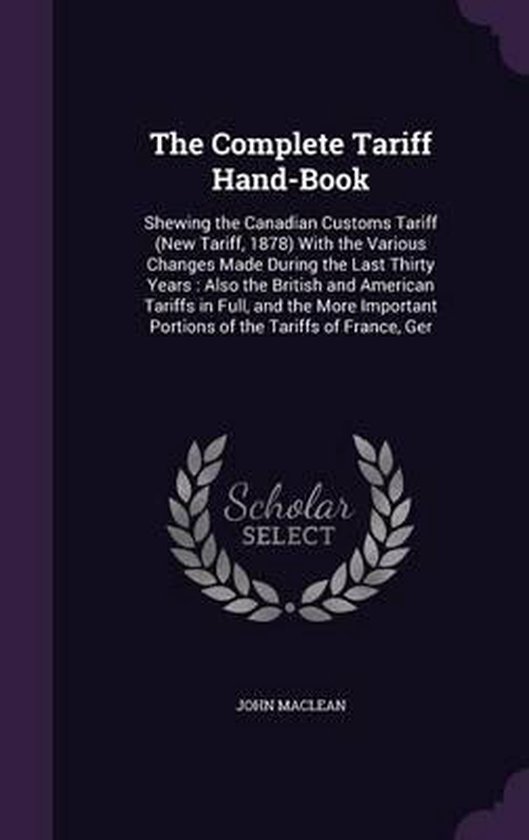 The Complete Tariff Hand-Book - cover